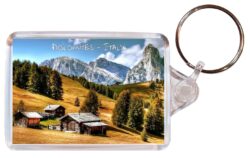 Dolomites - Italy - Double Sided Large Keyring Key Fob Chain Ring Gift Present Souvenir I1