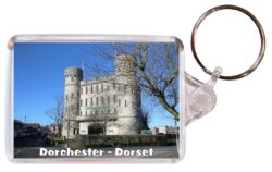 Dorchester - Dorset - Double Sided Large Keyring Key Fob Chain Ring Gift Present Souvenir E1