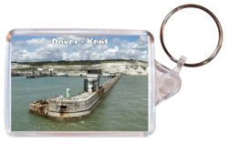 Dover - Kent - Double Sided Large Keyring Key Fob Chain Ring Gift Present Souvenir E3