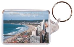 Durban - South Africa - Double Sided Large Keyring Key Fob Chain Ring Gift Present Souvenir SA1