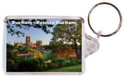 Durham - County Durham - Double Sided Large Keyring Key Fob Chain Ring Gift Present Souvenir E3