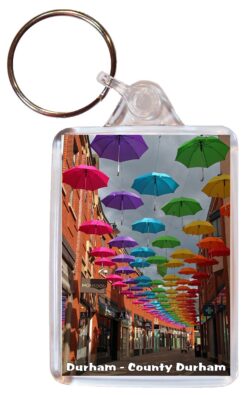 Durham - County Durham - Double Sided Large Keyring Key Fob Chain Ring Gift Present Souvenir E4