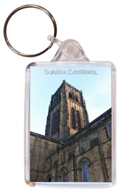 Durham Cathedral - County Durham - Double Sided Large Keyring Key Fob Chain Ring Gift Present Souvenir E