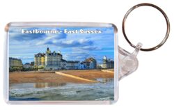 Eastbourne - East Sussex - Double Sided Large Keyring Key Fob Chain Ring Gift Present Souvenir E4
