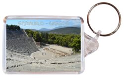 Epidaurus - Greece - Double Sided Large Keyring Key Fob Chain Ring Gift Present Souvenir G1