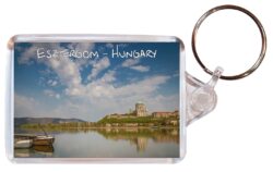 Esztergom - Hungary - Double Sided Large Keyring Key Fob Chain Ring Gift Present Souvenir H3