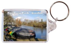 Finsbury Park - London - Double Sided Large Keyring Key Fob Chain Ring Gift Present Souvenir E1