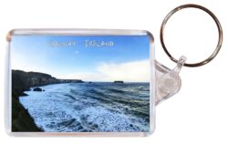 Galway - Ireland - Double Sided Large Keyring Key Fob Chain Ring Gift Present Souvenir I2