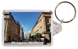 Glasgow - Scotland - Double Sided Large Keyring Key Fob Chain Ring Gift Present Souvenir S4