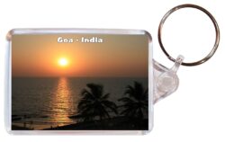 Goa - India - Double Sided Large Keyring Key Fob Chain Ring Gift Present Souvenir G3