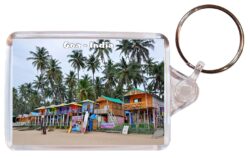 Goa - India - Double Sided Large Keyring Key Fob Chain Ring Gift Present Souvenir G2