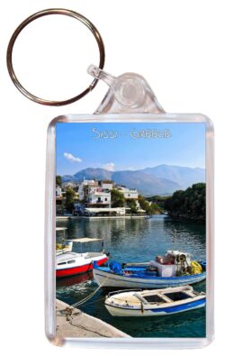 Sissi - Greece - Double Sided Large Keyring Key Fob Chain Ring Gift Present Souvenir G1