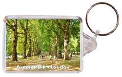 Green Park - London - Double Sided Large Keyring Key Fob Chain Ring Gift Present Souvenir E1