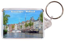 Groningen - Holland/Netherlands - Double Sided Large Keyring Key Fob Chain Ring Gift Present Souvenir H2