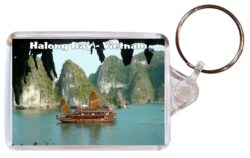 Halong Bay - Vietnam - Double Sided Large Keyring Key Fob Chain Ring Gift Present Souvenir V3