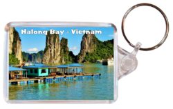 Halong Bay - Vietnam - Double Sided Large Keyring Key Fob Chain Ring Gift Present Souvenir V4