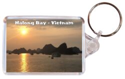 Halong Bay - Vietnam - Double Sided Large Keyring Key Fob Chain Ring Gift Present Souvenir V5