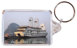Halong Bay - Vietnam - Double Sided Large Keyring Key Fob Chain Ring Gift Present Souvenir V2