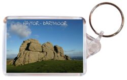 Haytor - Dartmoor - Double Sided Large Keyring Key Fob Chain Ring Gift Present Souvenir E1