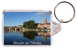 Henley on Thames - Oxfordshire - Double Sided Large Keyring Key Fob Chain Ring Gift Present Souvenir E1