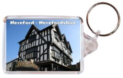 Hereford - Herefordshire - Double Sided Large Keyring Key Fob Chain Ring Gift Present Souvenir E2
