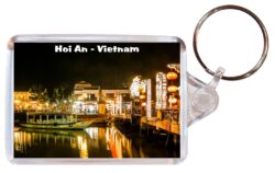 Hoi An - Vietnam - Double Sided Large Keyring Key Fob Chain Ring Gift Present Souvenir V1