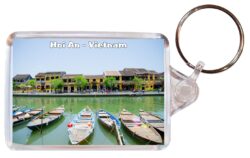 Hoi An - Vietnam - Double Sided Large Keyring Key Fob Chain Ring Gift Present Souvenir V2