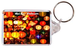 Hoi An - Vietnam - Double Sided Large Keyring Key Fob Chain Ring Gift Present Souvenir V4