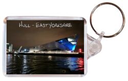 Hull - East Yorkshire - Double Sided Large Keyring Key Fob Chain Ring Gift Present Souvenir E1