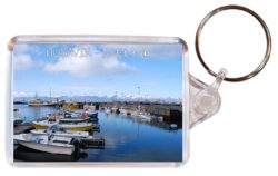 Husavik - Iceland - Double Sided Large Keyring Key Fob Chain Ring Gift Present Souvenir I
