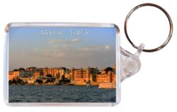 Udaipur - India - Double Sided Large Keyring Key Fob Chain Ring Gift Present Souvenir I1