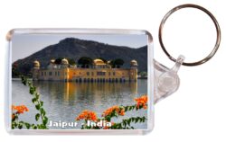 Jaipur - India - Double Sided Large Keyring Key Fob Chain Ring Gift Present Souvenir G4