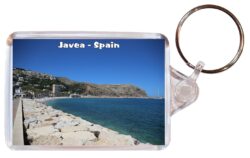 Javea - Costa Blanca - Spain - Double Sided Large Keyring Key Fob Chain Ring Gift Present Souvenir S2
