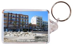 Javea - Costa Blanca - Spain - Double Sided Large Keyring Key Fob Chain Ring Gift Present Souvenir S3