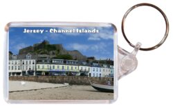 Jersey - Channel Islands - Double Sided Large Keyring Key Fob Chain Ring Gift Present Souvenir E3
