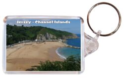 Jersey - Channel Islands - Double Sided Large Keyring Key Fob Chain Ring Gift Present Souvenir E4