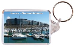 Jersey - Channel Islands - Double Sided Large Keyring Key Fob Chain Ring Gift Present Souvenir E5