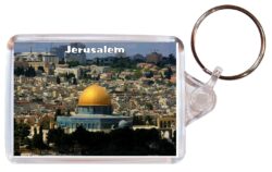 Jerusalem - Israel - Double Sided Large Keyring Key Fob Chain Ring Gift Present Souvenir I3