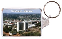 Kampala - Uganda - Africa - Double Sided Large Keyring Key Fob Chain Ring Gift Present Souvenir U1