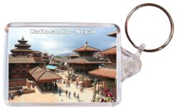 Kathmandu - Nepal - Double Sided Large Keyring Key Fob Chain Ring Gift Present Souvenir N3
