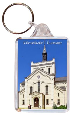 Kecskemet - Hungary - Double Sided Large Keyring Key Fob Chain Ring Gift Present Souvenir H1