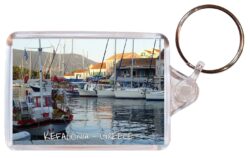 Kefalonia - Greece - Double Sided Large Keyring Key Fob Chain Ring Gift Present Souvenir G2