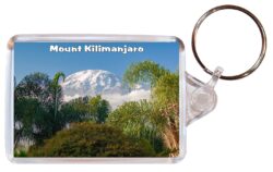 Mount Kilimanjaro - Tanzania - Africa - Double Sided Large Keyring Key Fob Chain Ring Gift Present Souvenir T2
