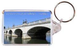 Kingston upon Thames - Surrey - Double Sided Large Keyring Key Fob Chain Ring Gift Present Souvenir E1