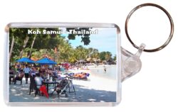 Koh Samui - Thailand - Double Sided Large Keyring Key Fob Chain Ring Gift Present Souvenir T2