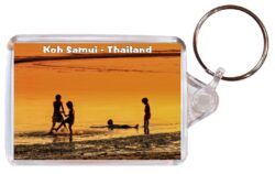 Koh Samui - Thailand - Double Sided Large Keyring Key Fob Chain Ring Gift Present Souvenir T4
