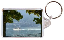 Lake Como - Italy - Double Sided Large Keyring Key Fob Chain Ring Gift Present Souvenir I2