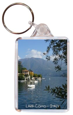 Lake Como - Italy - Double Sided Large Keyring Key Fob Chain Ring Gift Present Souvenir I3