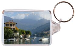 Lake Como - Italy - Double Sided Large Keyring Key Fob Chain Ring Gift Present Souvenir I5