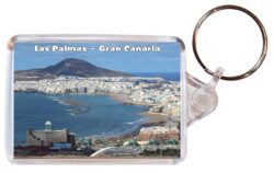 Las Palmas - Gran Canaria - Spain - Double Sided Large Keyring Key Fob Chain Ring Gift Present Souvenir S1